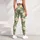 Sage Green Daisy Blooms for Yoga, Pilates, Travel, and Everyday Outings Leggings - 5