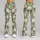 Sage Green Daisy Blooms for Yoga, Pilates, Travel, and Everyday Outings Leggings - 9