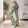Sage Green Daisy Blooms for Yoga, Pilates, Travel, and Everyday Outings Leggings - 12