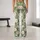 Sage Green Daisy Blooms for Yoga, Pilates, Travel, and Everyday Outings Leggings - 10