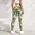 Sage Green Daisy Blooms for Yoga, Pilates, Travel, and Everyday Outings Leggings - 5