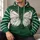 Ivory Butterfly on Forest Green for Nature Lovers and Everyday Spring Outings All-over Print Hoodie (Lightweight) - 6