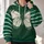 Ivory Butterfly on Forest Green for Nature Lovers and Everyday Spring Outings All-over Print Hoodie (Lightweight) - 2