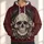 Gothic Skull, Crow, Rose and Mushroom Art for Halloween Nights and Dark Aesthetic Fans All-over Print Hoodie (Lightweight) - 1