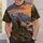 Bull Elk Alpine Lake Mountain Scenery for Hiking Camping and Outdoor Adventure All-over Print Unisex T-shirt - 5