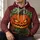 Spooky Pumpkin, Black Cat and Bat for Halloween Nighttime Fall Celebrations All-over Print Hoodie (Lightweight) - 6