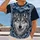 Ice Wolf and Nordic Snowflakes for Winter Holidays and Cozy Outdoor Adventures All-over Print Unisex T-shirt - 2