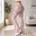 Blush Pink Bunny, Carrot And Strawberry Motifs For Yoga, Pilates And Everyday Wear Leggings - 11