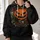Jack O Lantern, Black Cats And Roses For Halloween Spooky Season Autumn Night Wear All-over Print Hoodie (Lightweight) - 2