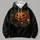 Jack O Lantern, Black Cats And Roses For Halloween Spooky Season Autumn Night Wear All-over Print Hoodie (Lightweight) - 4