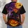 Halloween Pumpkin Witch And Haunted Castle For Spooky October Party Celebrations All-over Print Unisex T-shirt - 6