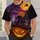 Halloween Pumpkin Witch And Haunted Castle For Spooky October Party Celebrations All-over Print Unisex T-shirt - 6