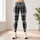 Mint Accent Tartan Plaid for Pilates, Gym Workouts, and Everyday Casual Style Leggings - 4