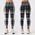 Mint Accent Tartan Plaid for Pilates, Gym Workouts, and Everyday Casual Style Leggings - 3