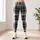 Mint Accent Tartan Plaid for Pilates, Gym Workouts, and Everyday Casual Style Leggings - 6