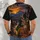 Deer at Sunset Mountain Wilderness Scene for Autumn Hiking and Outdoor Adventures All-over Print Unisex T-shirt - 6