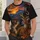 Deer at Sunset Mountain Wilderness Scene for Autumn Hiking and Outdoor Adventures All-over Print Unisex T-shirt - 5