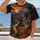 Deer at Sunset Mountain Wilderness Scene for Autumn Hiking and Outdoor Adventures All-over Print Unisex T-shirt - 2
