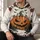Spooky Black Cats, Jack-O’-Lantern & Roses for Halloween Night Celebrations All-over Print Hoodie (Lightweight) - 6