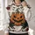 Spooky Black Cats, Jack-O’-Lantern & Roses for Halloween Night Celebrations All-over Print Hoodie (Lightweight) - 2
