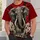 Charging Elephant Red Ivory Wildlife Art for Outdoor Adventures and Everyday Casual Wear All-over Print Unisex T-shirt - 5