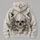 Engraved Skull, Roses and Crescent Moon for Gothic Autumn Dark Academia Fans All-over Print Hoodie (Lightweight) - 5