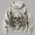 Engraved Skull, Roses and Crescent Moon for Gothic Autumn Dark Academia Fans All-over Print Hoodie (Lightweight) - 4