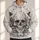 Engraved Skull, Roses and Crescent Moon for Gothic Autumn Dark Academia Fans All-over Print Hoodie (Lightweight) - 1