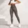 Ivory Charcoal Houndstooth Checks for Pilates Gym Commuting and Everyday Wear Leggings - 6