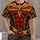 Flame Phoenix Muscle Suit for Cosplay Parties and Fantasy Convention Wear All-over Print Unisex T-shirt - 4