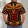 Flame Phoenix Muscle Suit for Cosplay Parties and Fantasy Convention Wear All-over Print Unisex T-shirt - 6