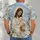 Jesus Holding Lamb with White Lilies for Faithful Everyday Wear and Church Gatherings All-over Print Unisex T-shirt - 6