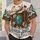 Turquoise Rodeo Boots and Jewel for Country Concerts and Western Cowgirl Style All-over Print Unisex T-shirt - 5