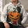 Jack-O'-Lantern, Three Black Cats and Roses for Spooky Halloween Nights and Fall All-over Print Hoodie (Lightweight) - 6