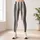 Ivory And Charcoal Vertical Pinstripes For Yoga Sessions And Everyday City Wear Daily Leggings - 4