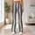 Ivory And Charcoal Vertical Pinstripes For Yoga Sessions And Everyday City Wear Daily Leggings - 11