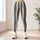 Ivory And Charcoal Vertical Pinstripes For Yoga Sessions And Everyday City Wear Daily Leggings - 6