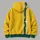 Golden Yellow Green Stripe Starburst Style for Office Commutes and Casual Days All-over Print Hoodie (Lightweight) - 5