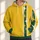 Golden Yellow Green Stripe Starburst Style for Office Commutes and Casual Days All-over Print Hoodie (Lightweight) - 1