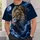 Lion Beneath a Starry Night Sky for Outdoor Adventures and Everyday Wear All-over Print Unisex T-shirt - 5