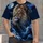 Lion Beneath a Starry Night Sky for Outdoor Adventures and Everyday Wear All-over Print Unisex T-shirt - 4