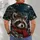 Snowy Woodland Raccoon With Holly For Cozy Winter Evenings And Nature Lovers All-over Print Unisex T-shirt - 6