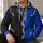 Cybernetic Black and Blue Split Armor for Futuristic Commuting and Streetwear Style All-over Print Hoodie (Lightweight) - 6