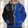 Cybernetic Black and Blue Split Armor for Futuristic Commuting and Streetwear Style All-over Print Hoodie (Lightweight) - 1