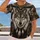 Autumn Wolf Portrait With Rustic Woodland Details For Cozy Winter Outdoor Style All-over Print Unisex T-shirt - 2
