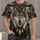 Autumn Wolf Portrait With Rustic Woodland Details For Cozy Winter Outdoor Style All-over Print Unisex T-shirt - 4