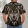 Autumn Wolf Portrait With Rustic Woodland Details For Cozy Winter Outdoor Style All-over Print Unisex T-shirt - 6
