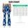 Navy And White X O Motifs For Yoga, Pilates, And Everyday Activewear Wardrobes Style Leggings - 7