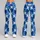 Navy And White X O Motifs For Yoga, Pilates, And Everyday Activewear Wardrobes Style Leggings - 9