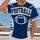 Navy and White Football Jersey Style for Game Day and Weekend Sports Fans All-over Print Unisex T-shirt - 2